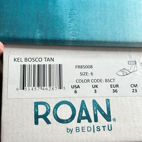New Roan By Bed Stu Kel Bosco Leather Sandals Tan FR85008 Women's 6 NWB - Picture 12 of 12